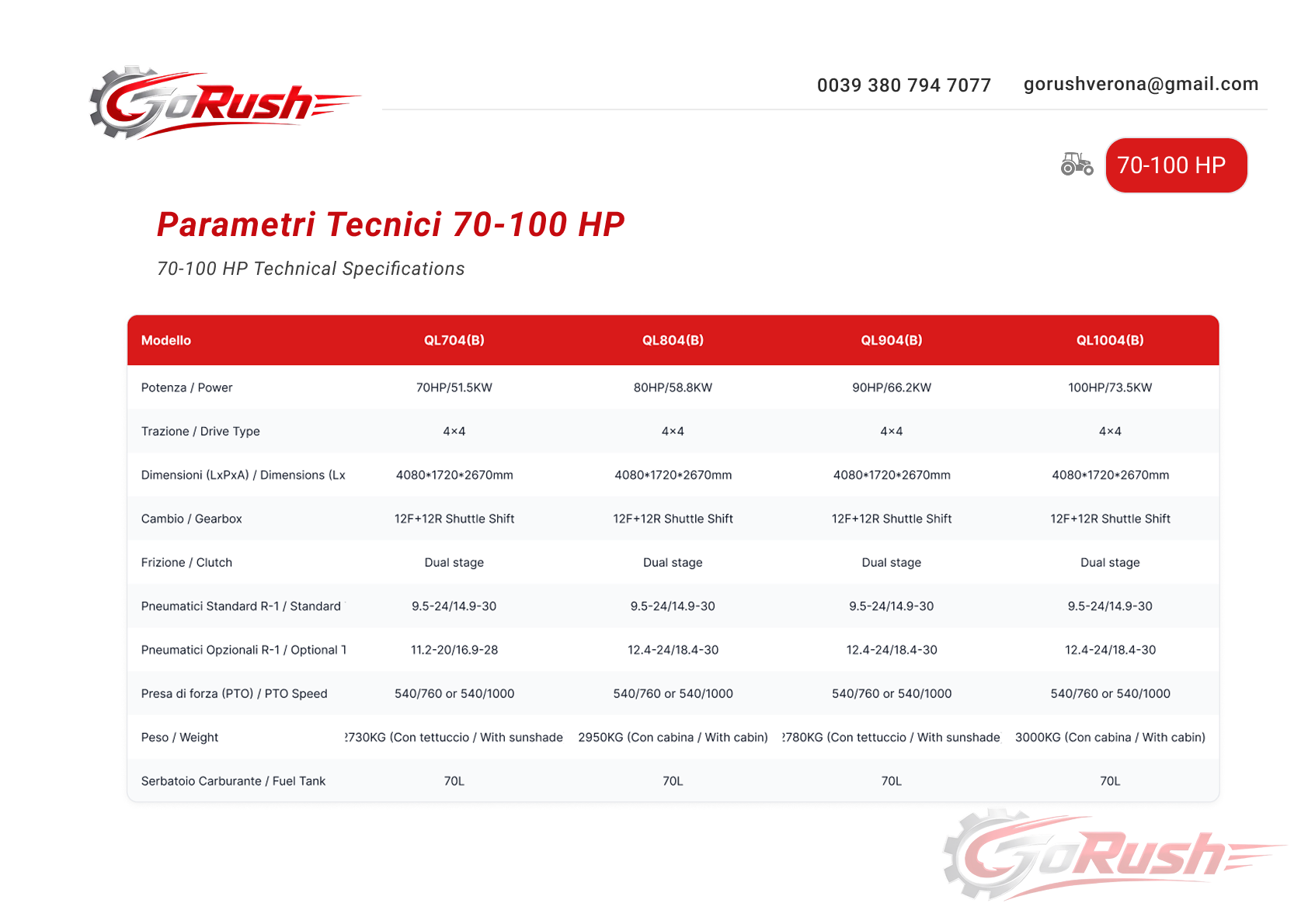 Trattore 70-100 HP 6
